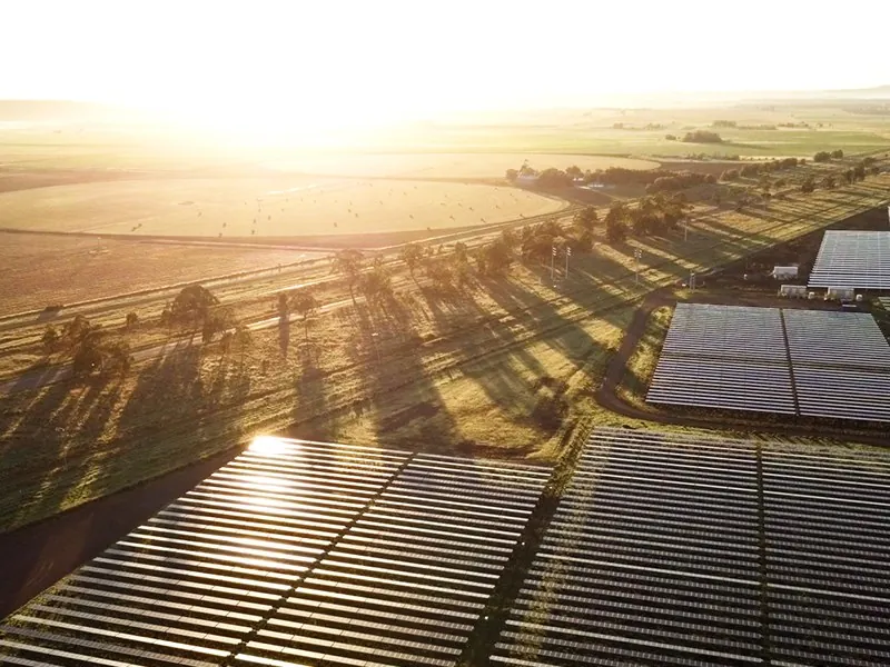Parc fotovoltaic văzut de sus